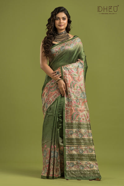 Exclusive Kalamkari Silk Saree