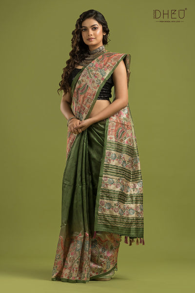 Exclusive Kalamkari Silk Saree