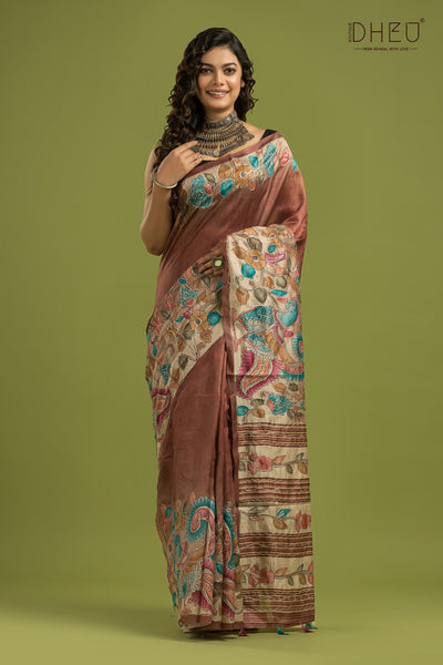 Exclusive Kalamkari Silk Saree