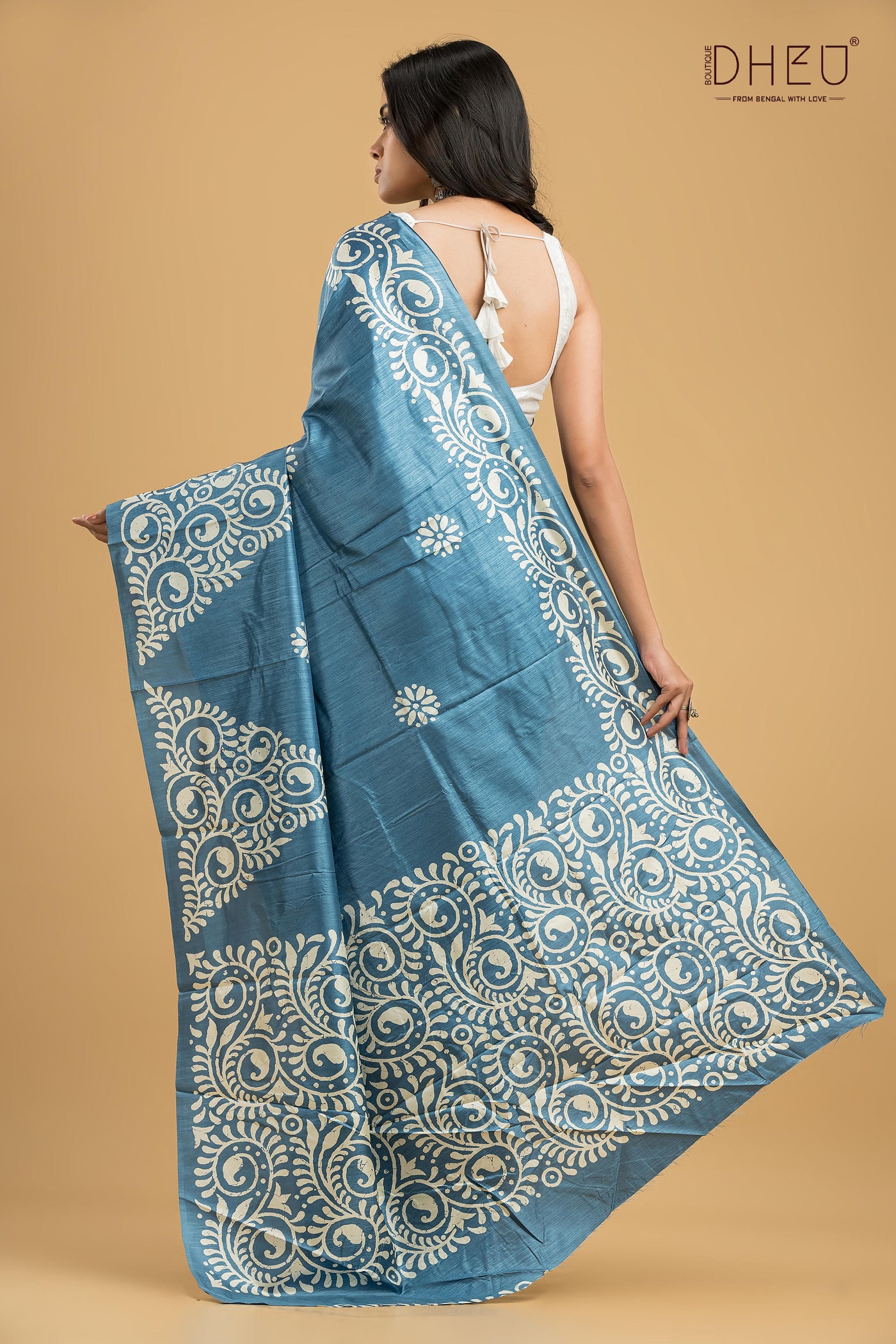 Handloom Printed Silk Saree