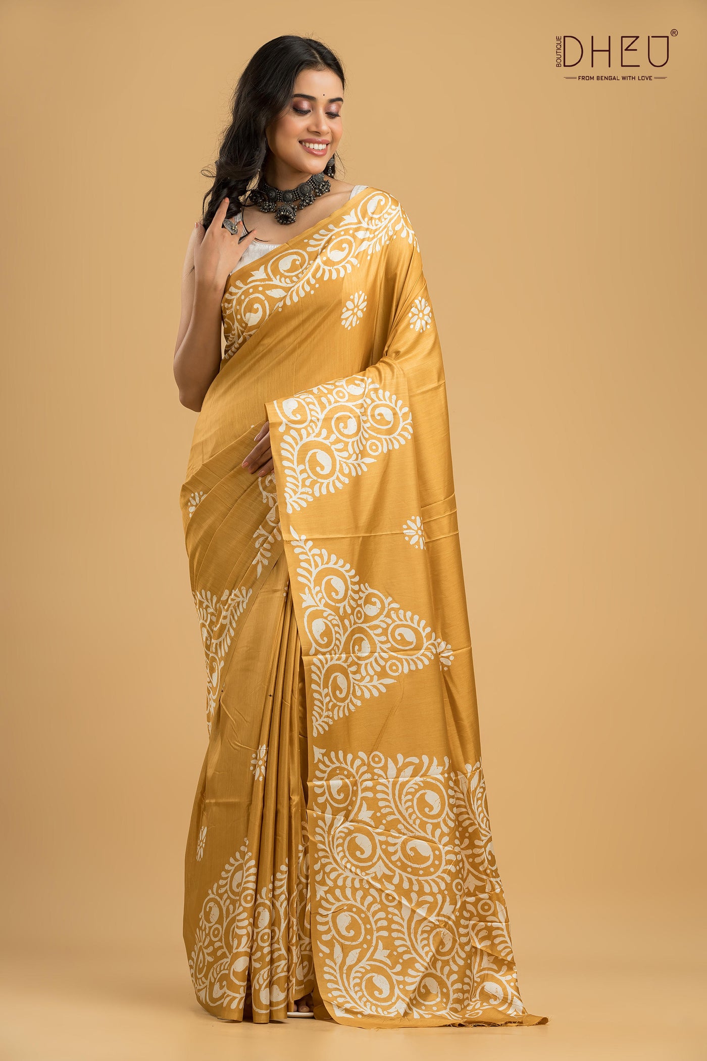 Handloom Printed Silk Saree