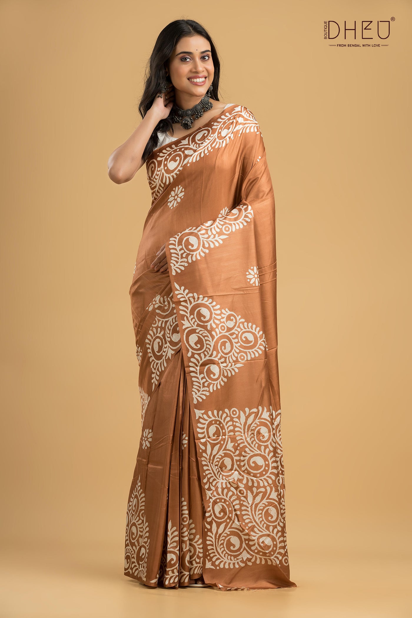 Handloom Printed Silk Saree