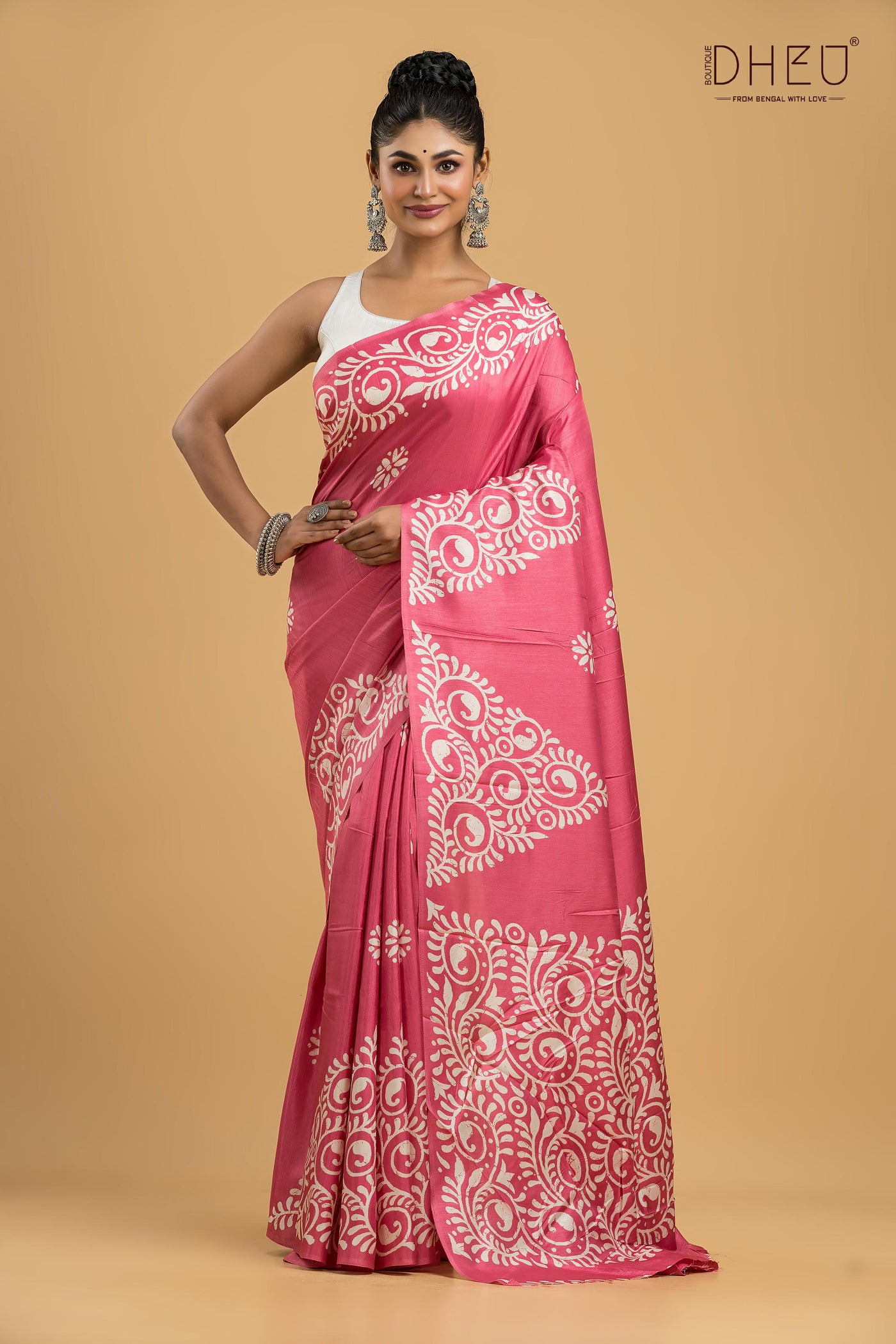 Handloom Printed Silk Saree