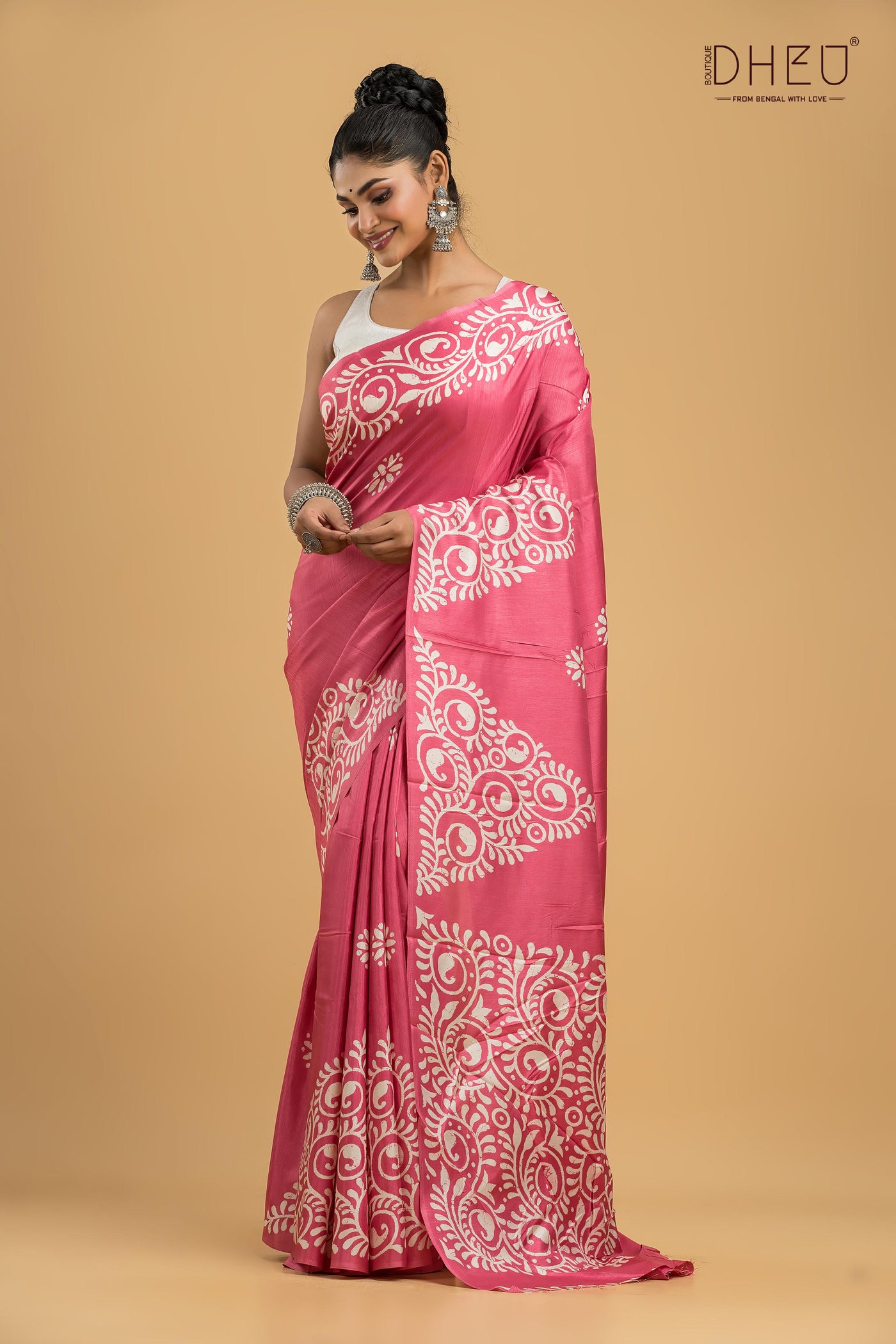 Handloom Printed Silk Saree