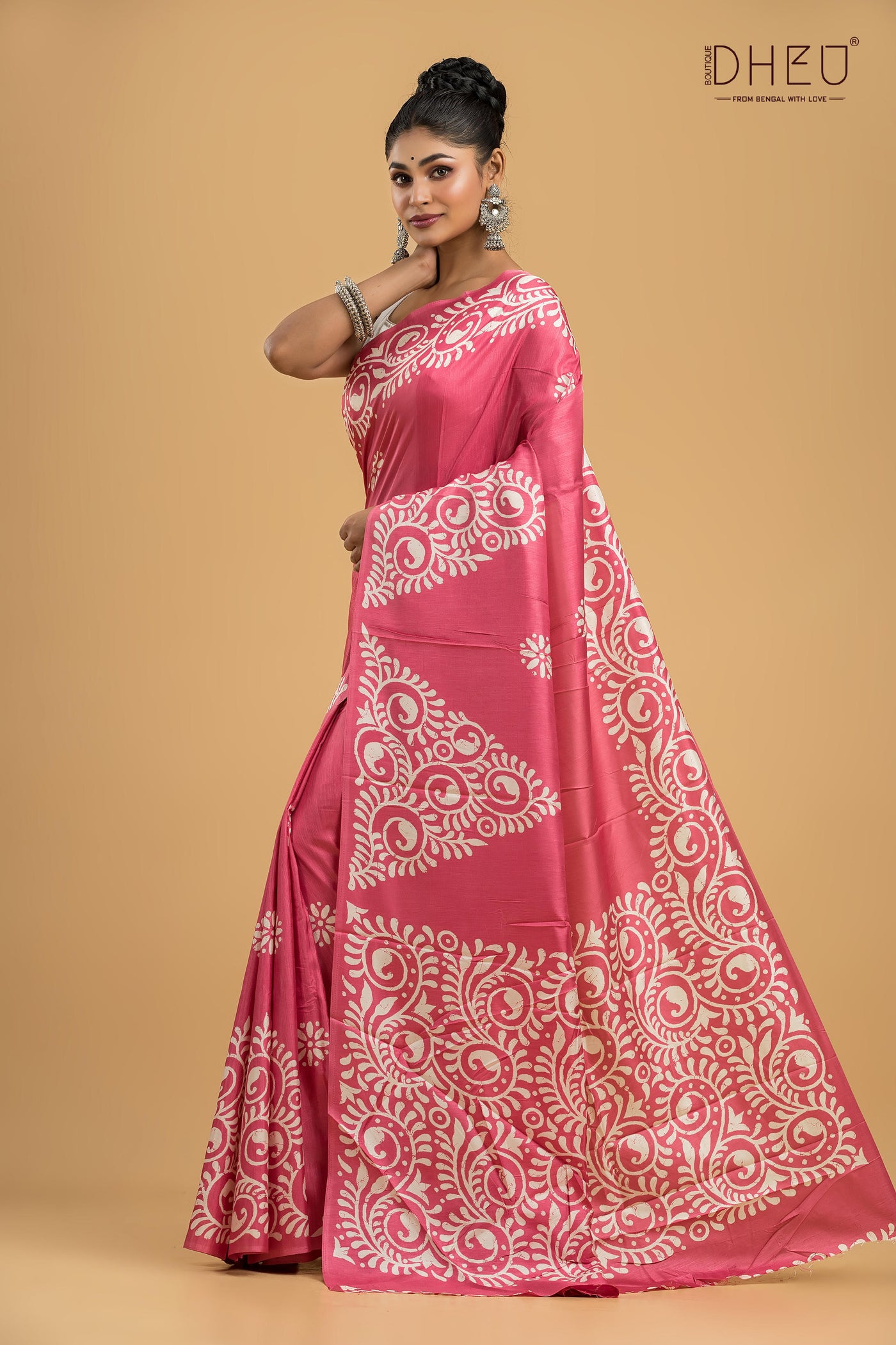 Handloom Printed Silk Saree