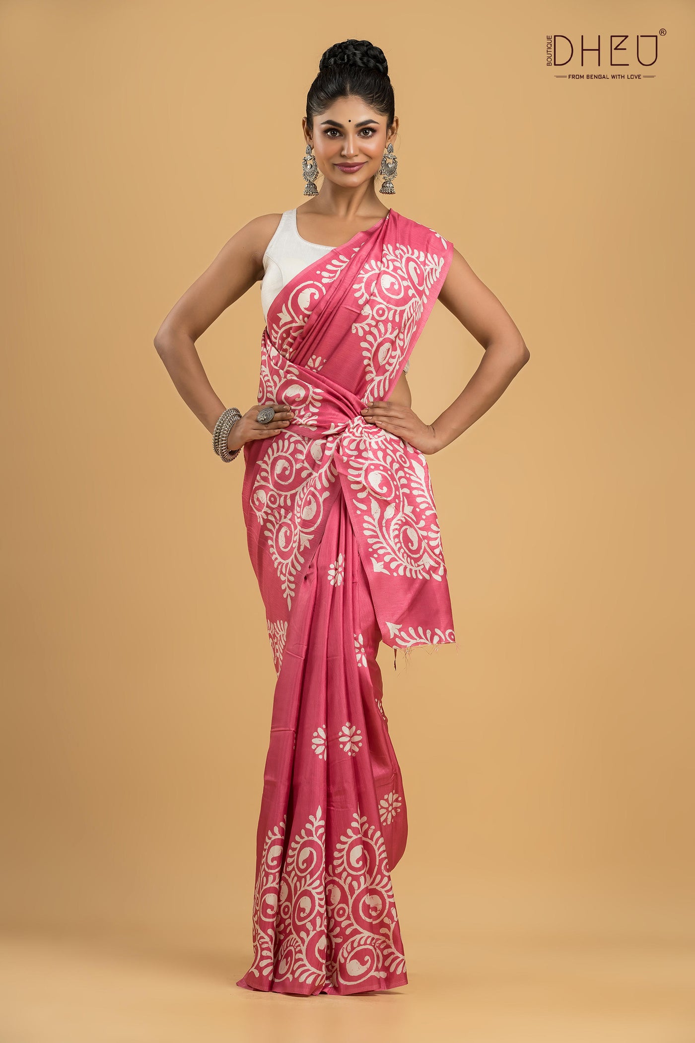 Handloom Printed Silk Saree