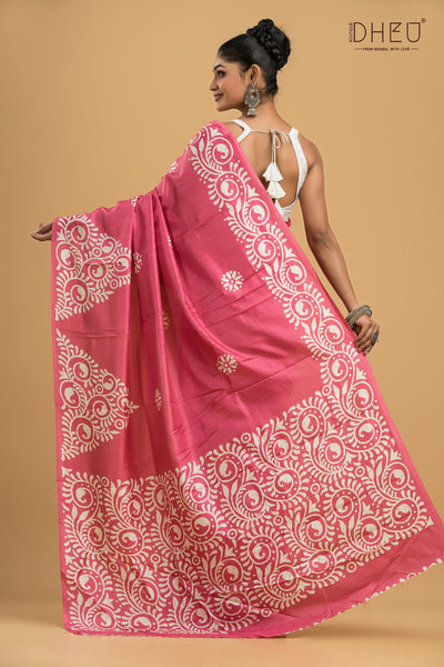 Handloom Printed Silk Saree