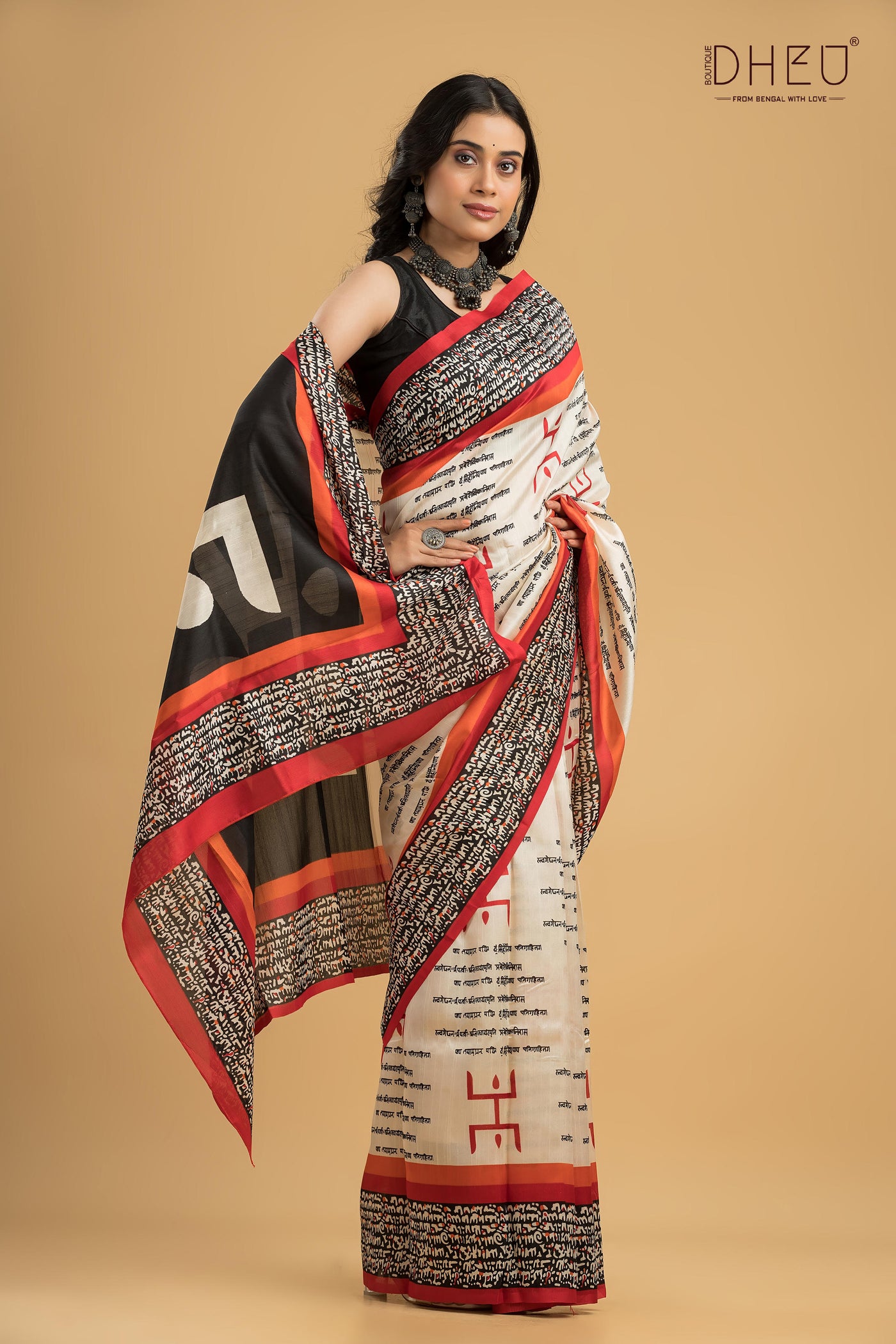 Handloom Printed Silk Saree