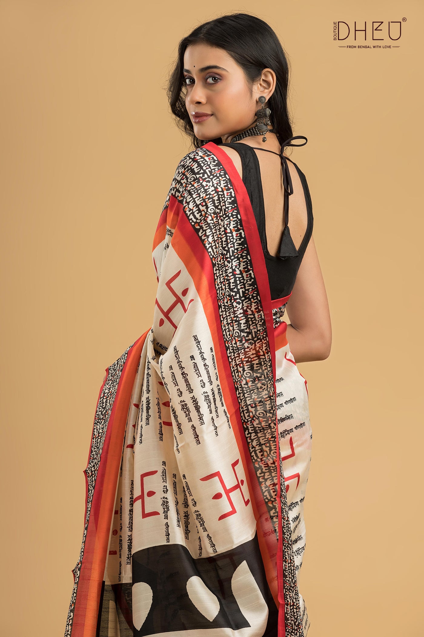 Handloom Printed Silk Saree