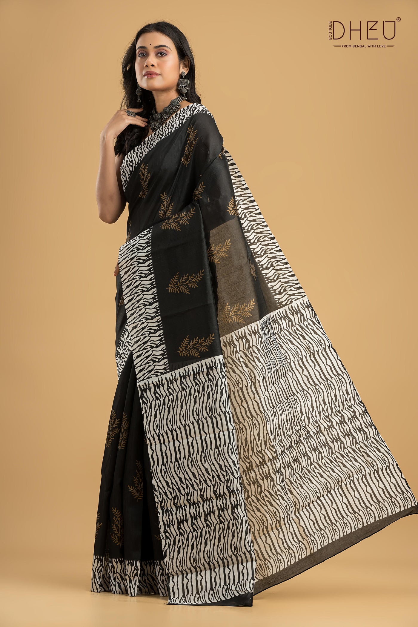 Handloom Printed Silk Saree