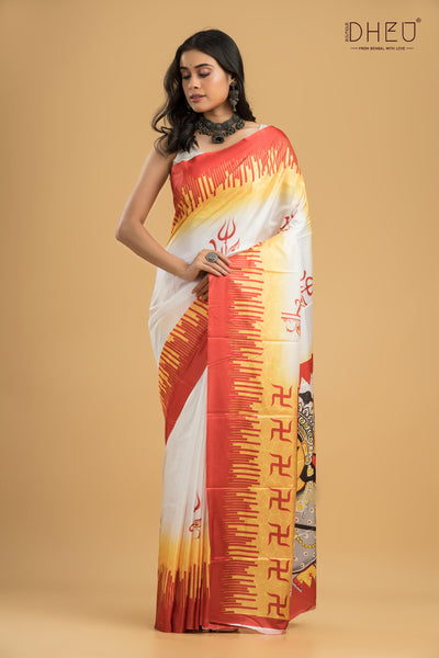 Digital Printed Silk Saree