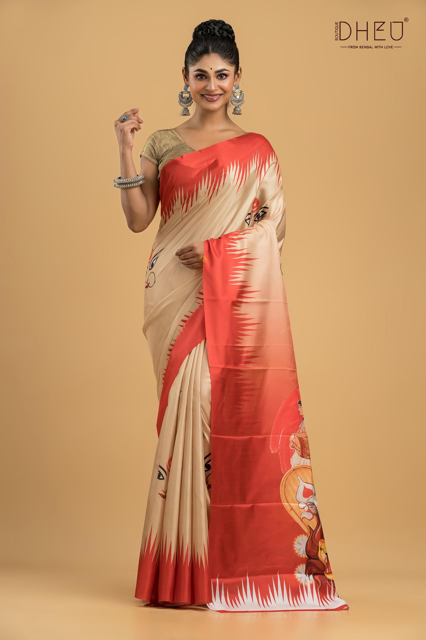 Digital Printed Silk Saree