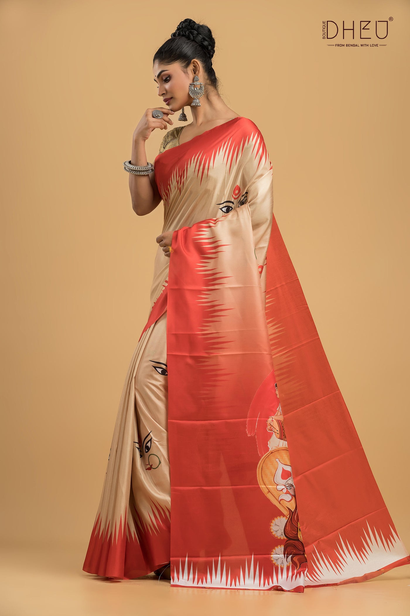 Digital Printed Silk Saree