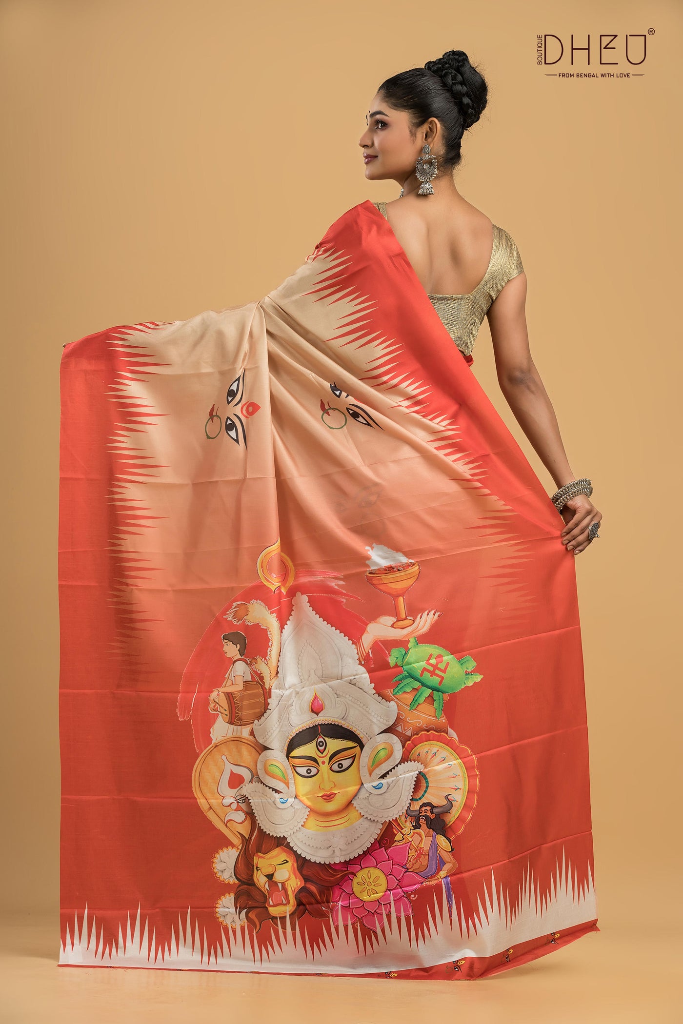 Digital Printed Silk Saree