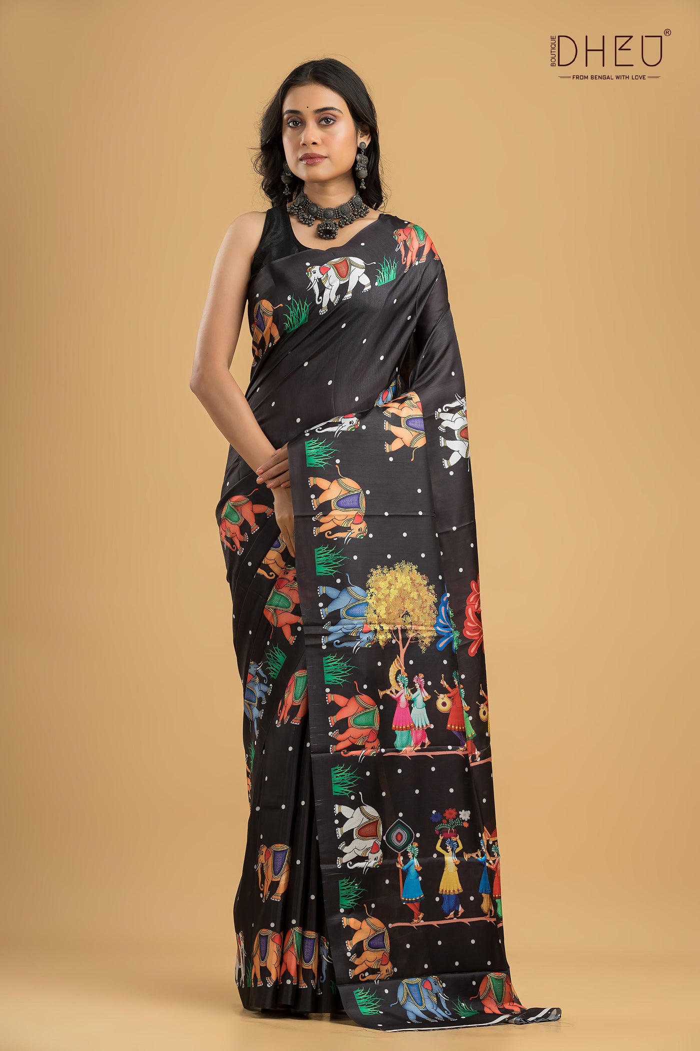 Digital Printed Silk Saree