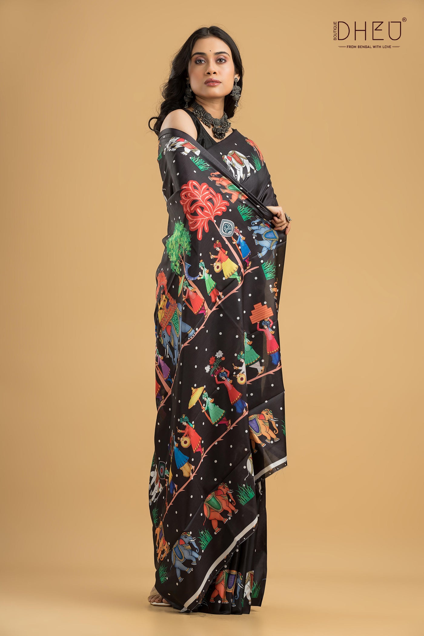 Digital Printed Silk Saree