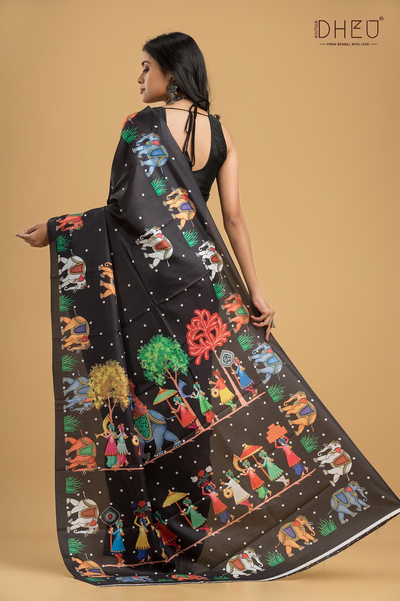 Digital Printed Silk Saree