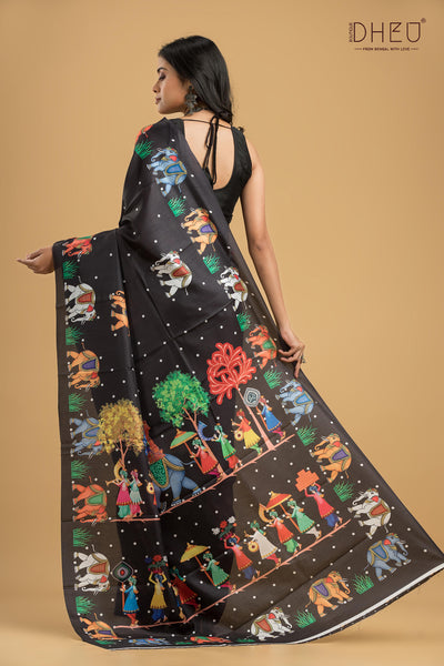 Digital Printed Silk Saree