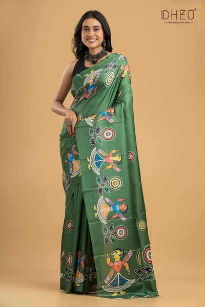 Digital Printed Silk Saree