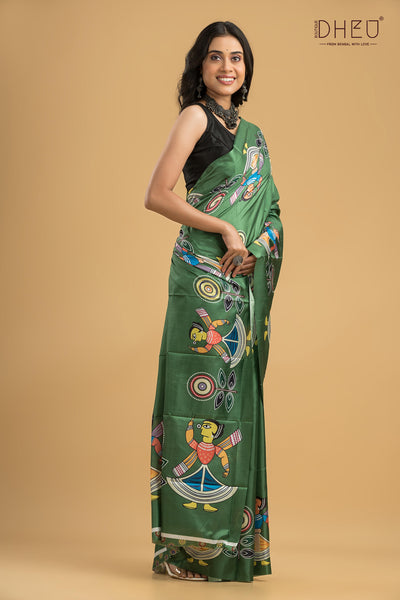 Digital Printed Silk Saree