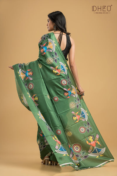 Digital Printed Silk Saree