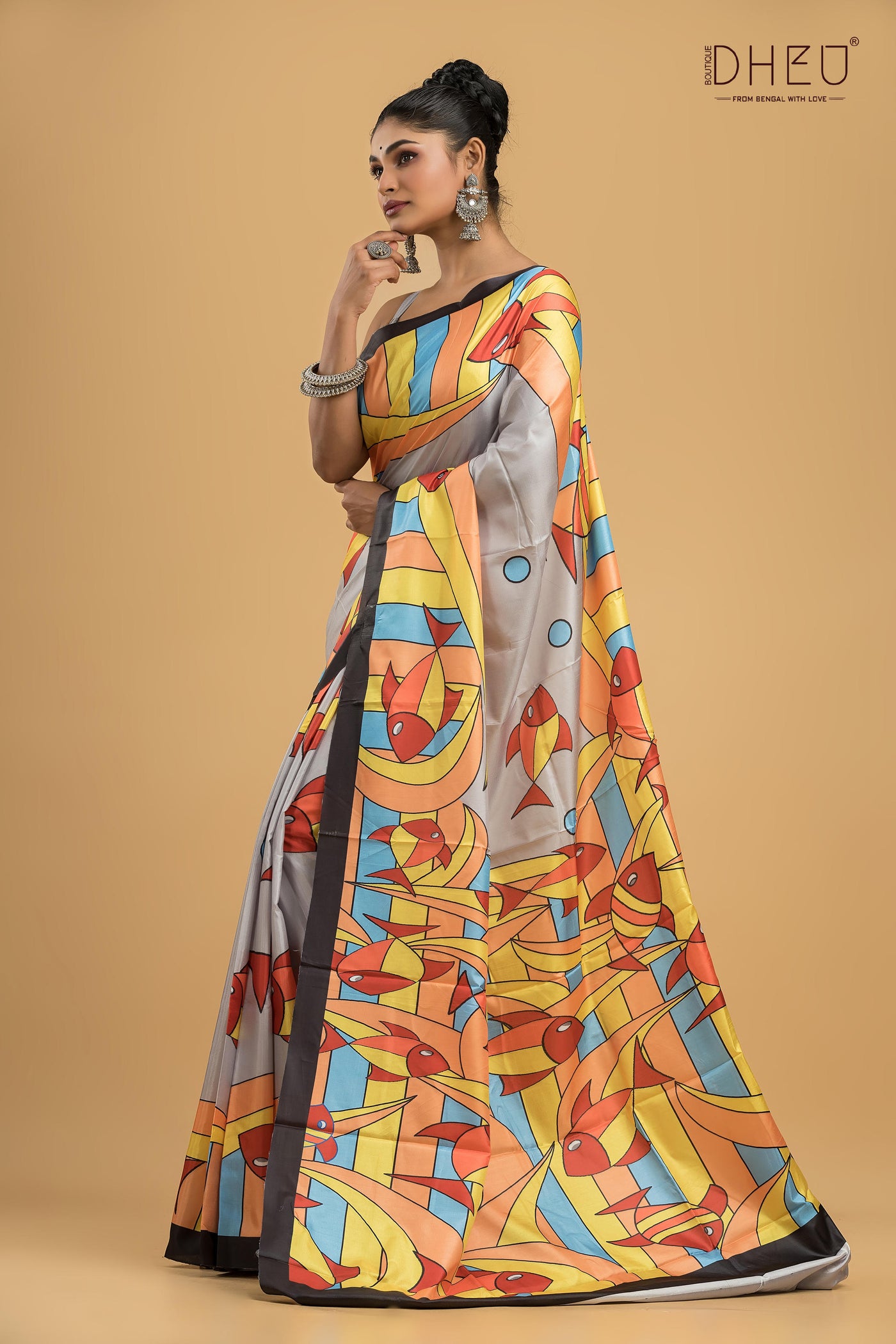 Digital Printed Silk Saree