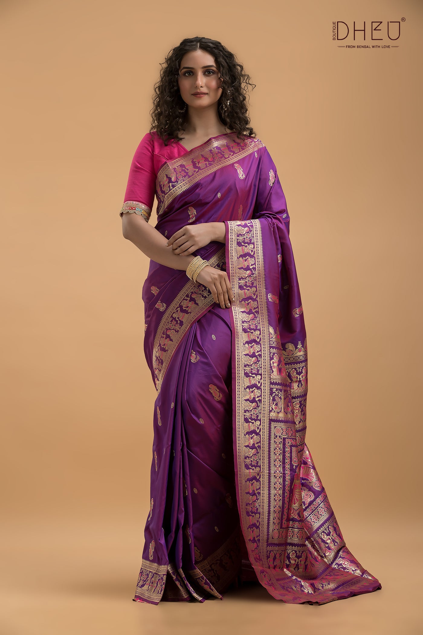 swarnachari blended silk saree at low cost only at dheu.in