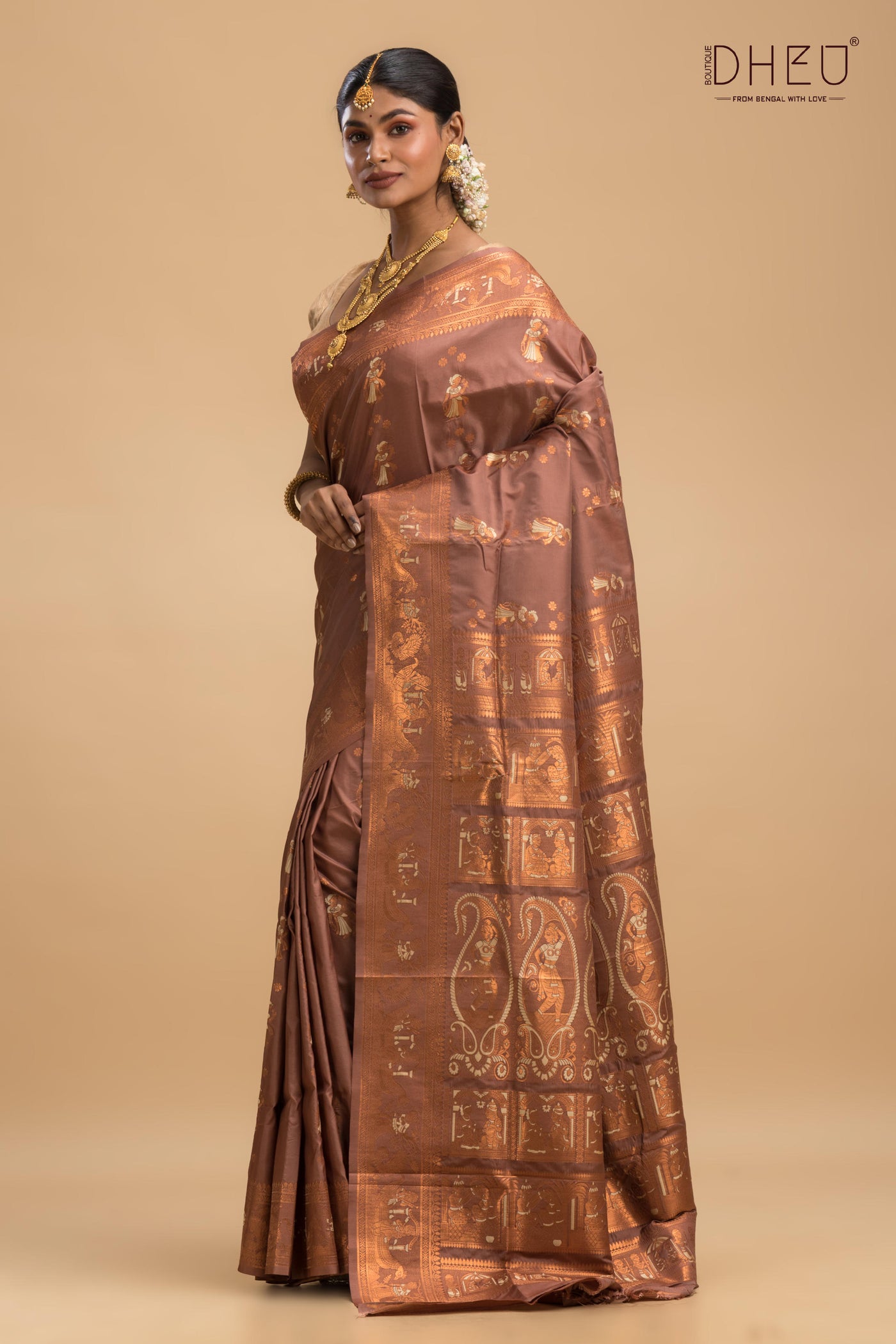 Mrigaseersham - Swarnachari Silk Saree