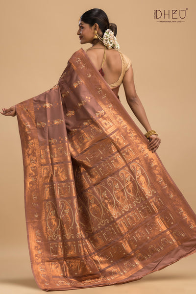 Mrigaseersham - Swarnachari Silk Saree