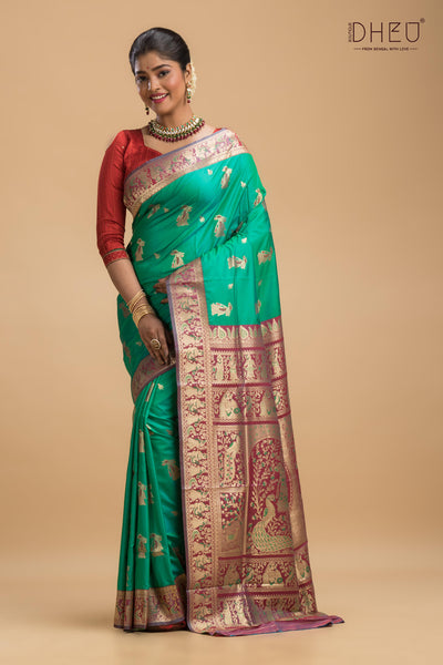 Kangulashya - Swarnachari Silk Saree