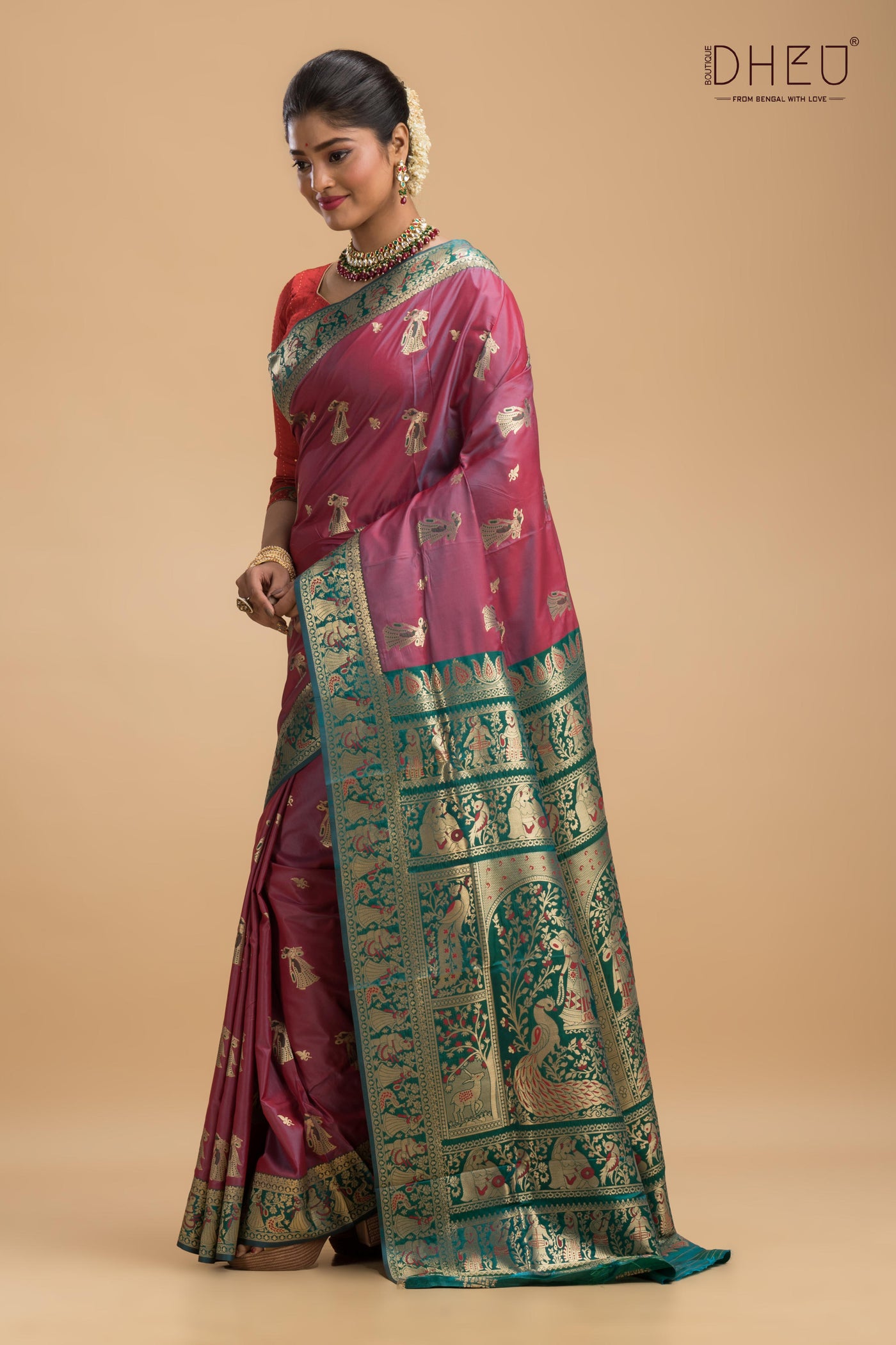 Sarpsheesh - Swarnachari Silk Saree