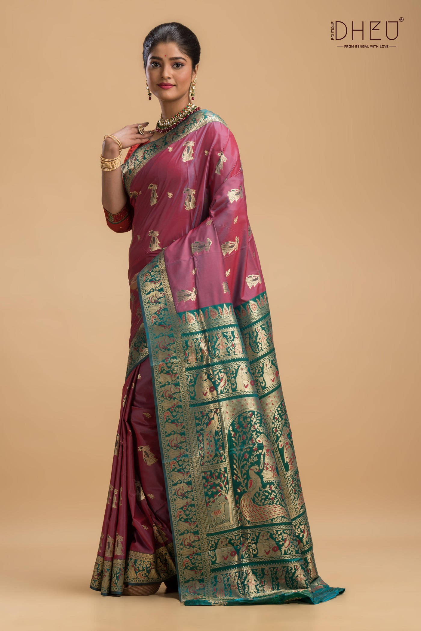 Sarpsheesh - Swarnachari Silk Saree