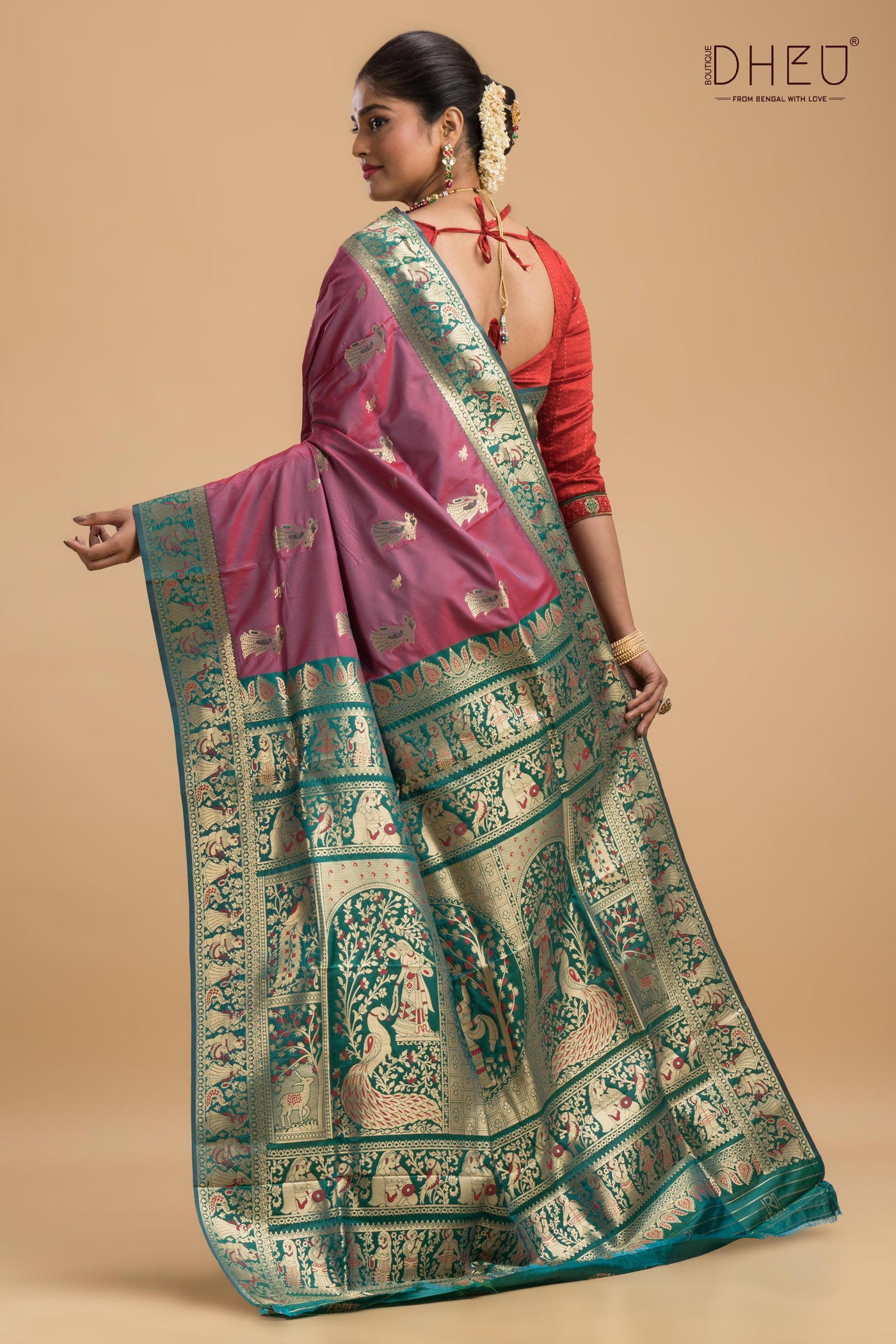 Sarpsheesh - Swarnachari Silk Saree