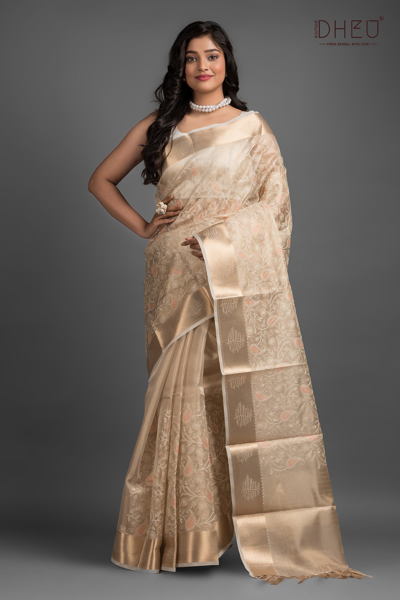 Exclusive Embroidery Kota Silk Saree