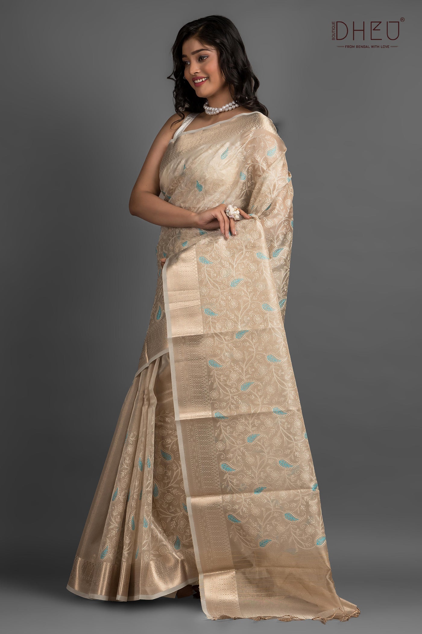 Exclusive Embroidery Kota Silk Saree