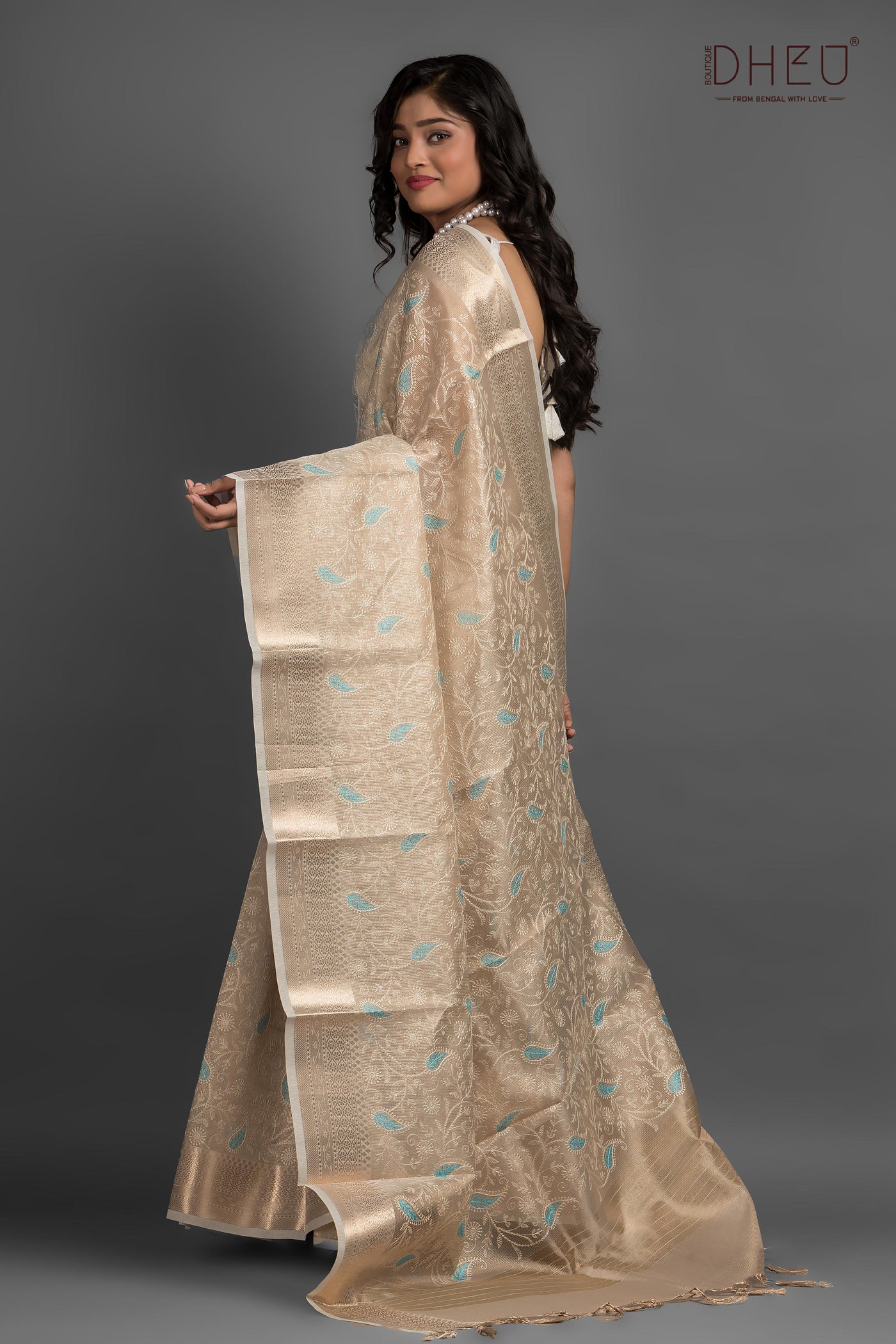 Exclusive Embroidery Kota Silk Saree