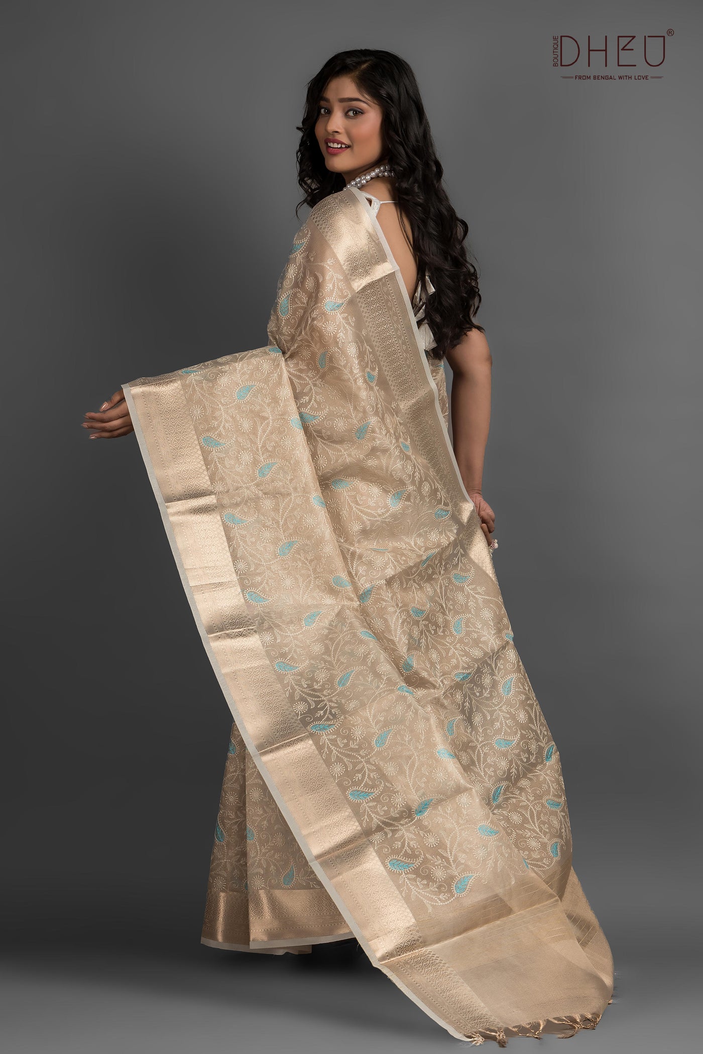 Exclusive Embroidery Kota Silk Saree