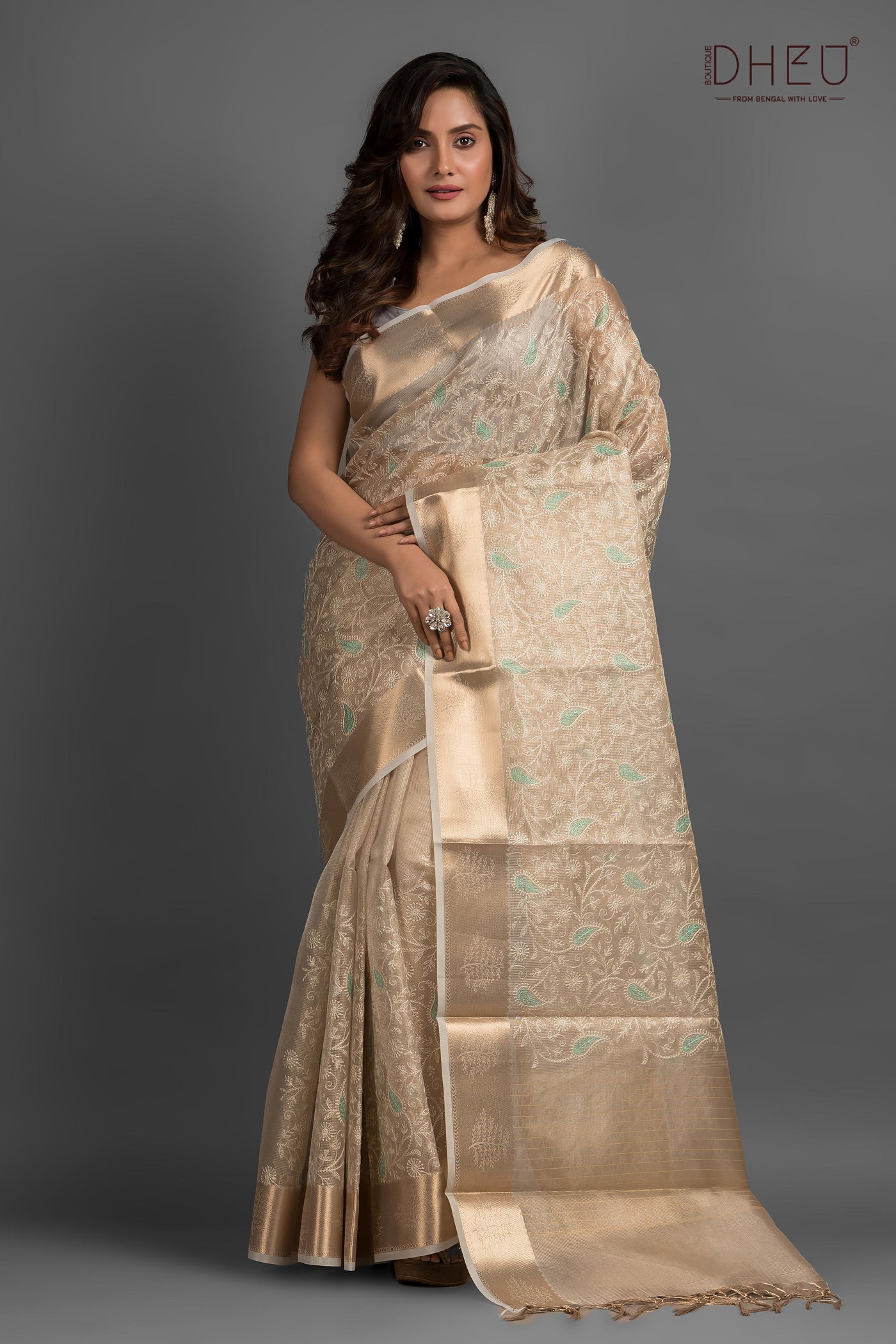 Exclusive Embroidery Kota Silk Saree