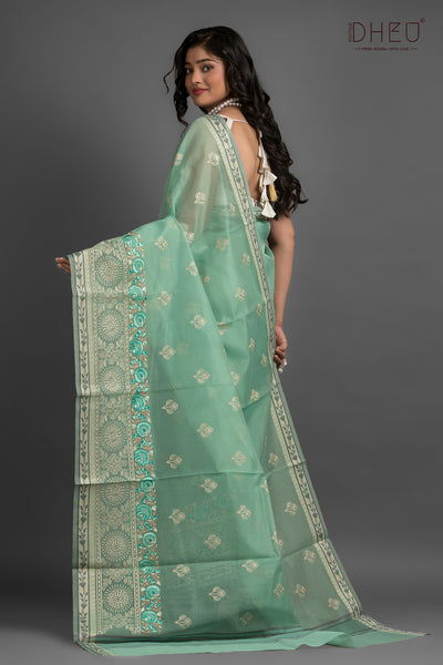 Exclusive Embroidery Kota Silk Saree