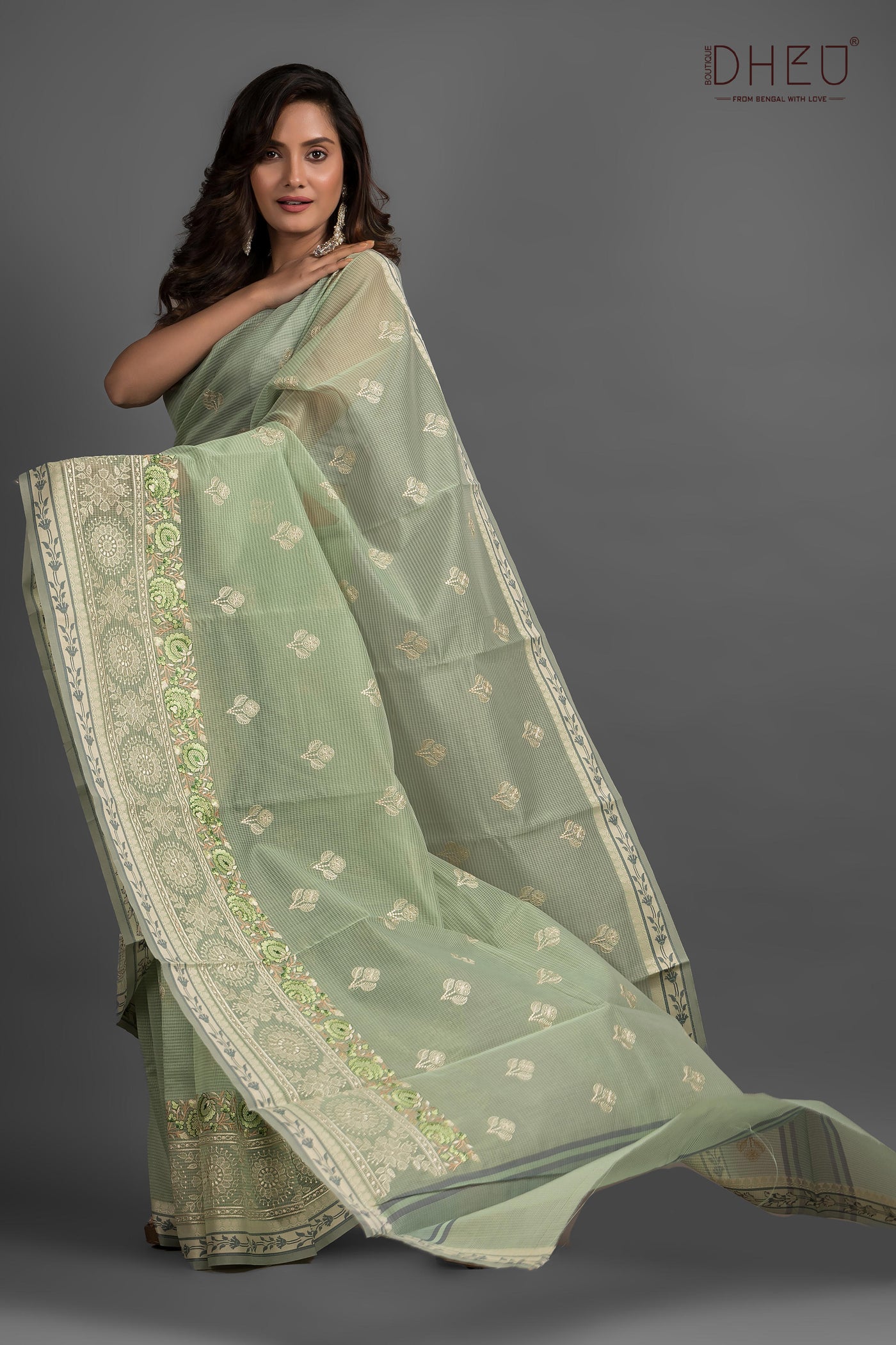 Exclusive Embroidery Kota Silk Saree