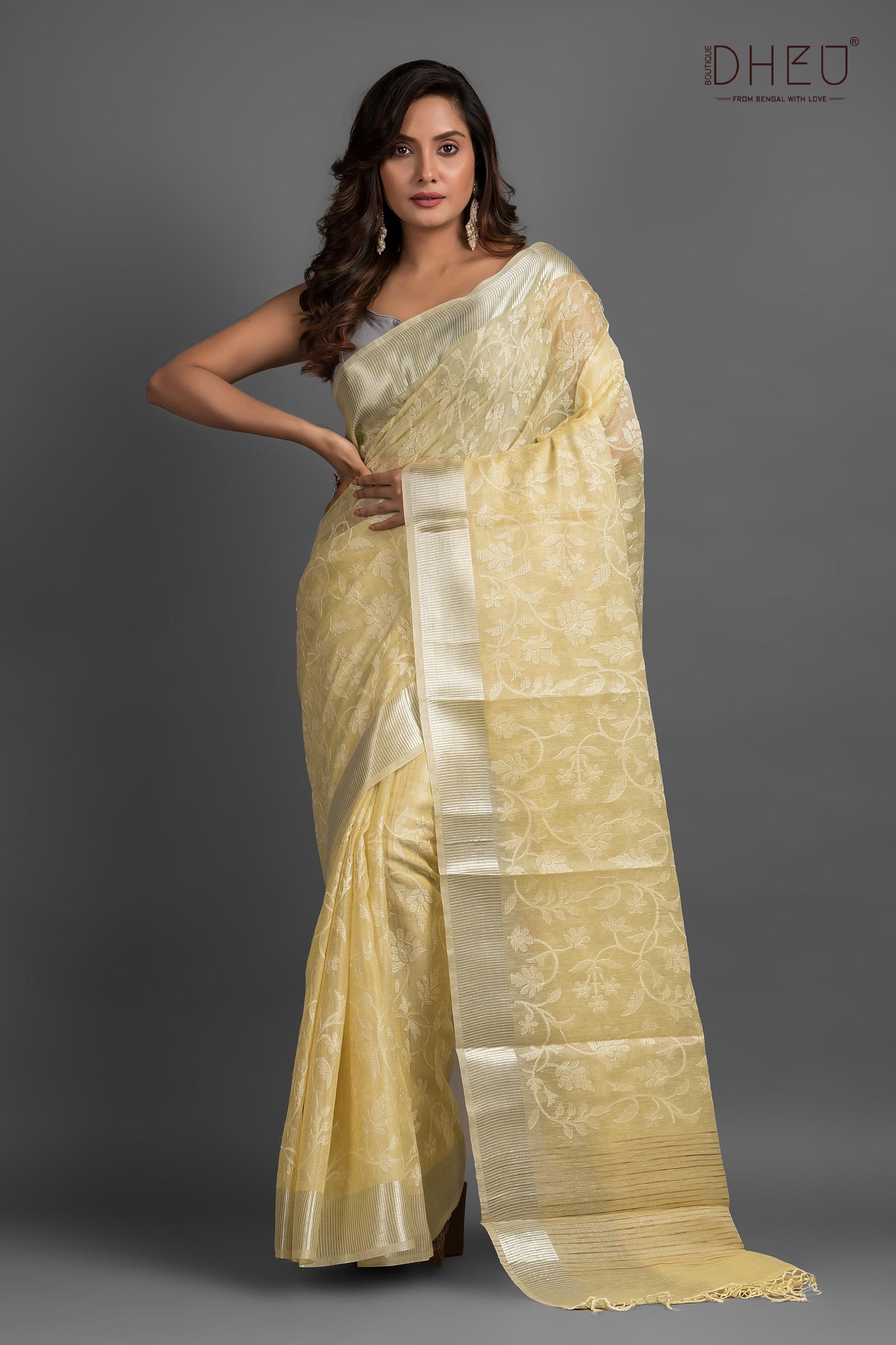 Exclusive Embroidery Kota Silk Saree