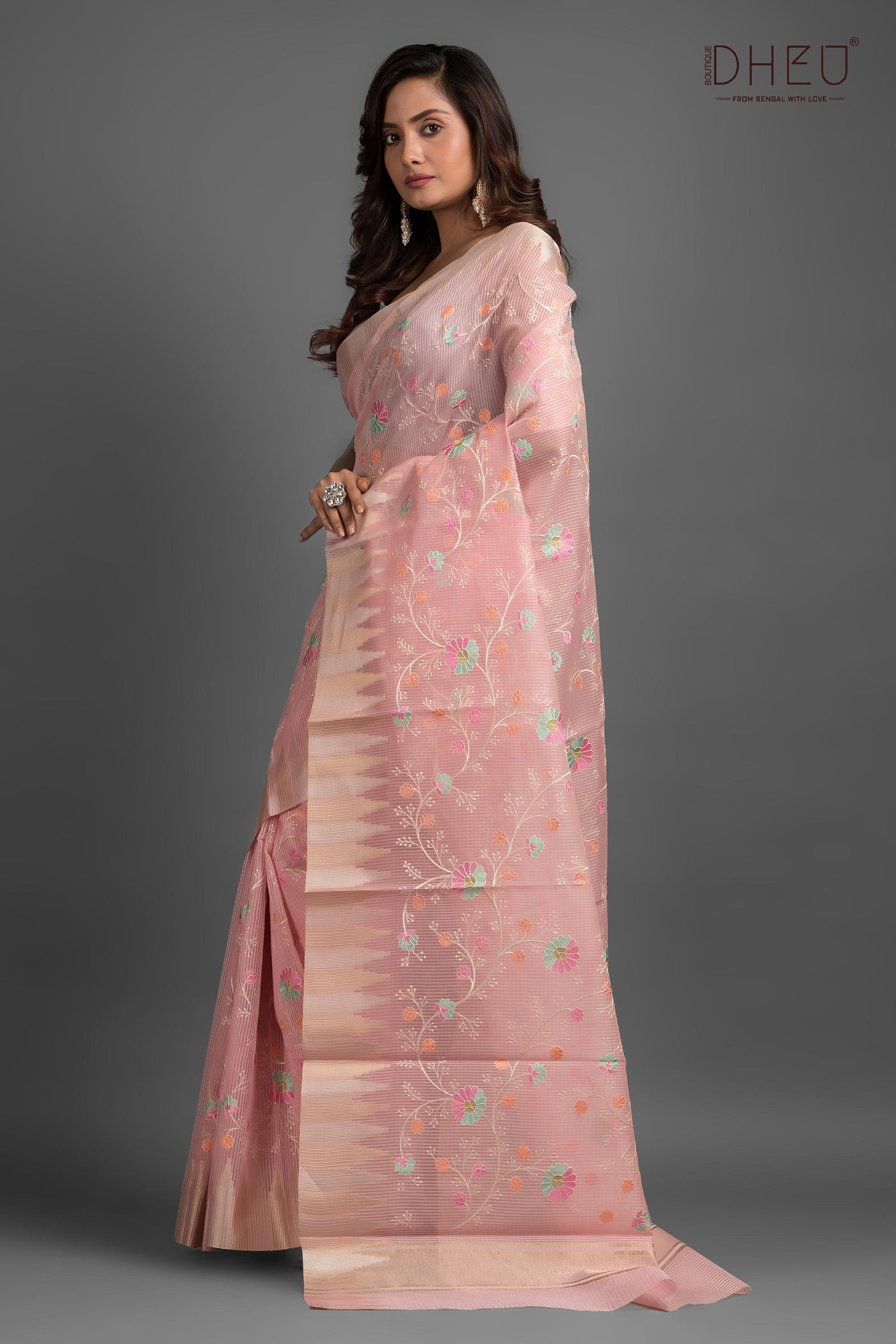 Exclusive Embroidery Kota Silk Saree