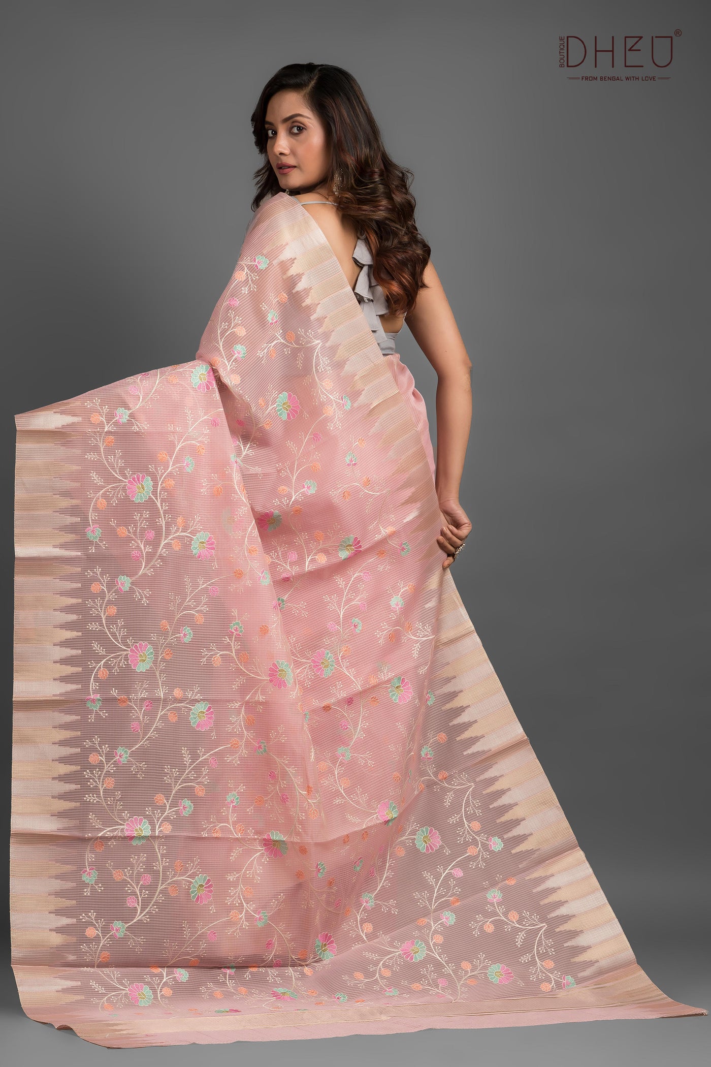 Exclusive Embroidery Kota Silk Saree