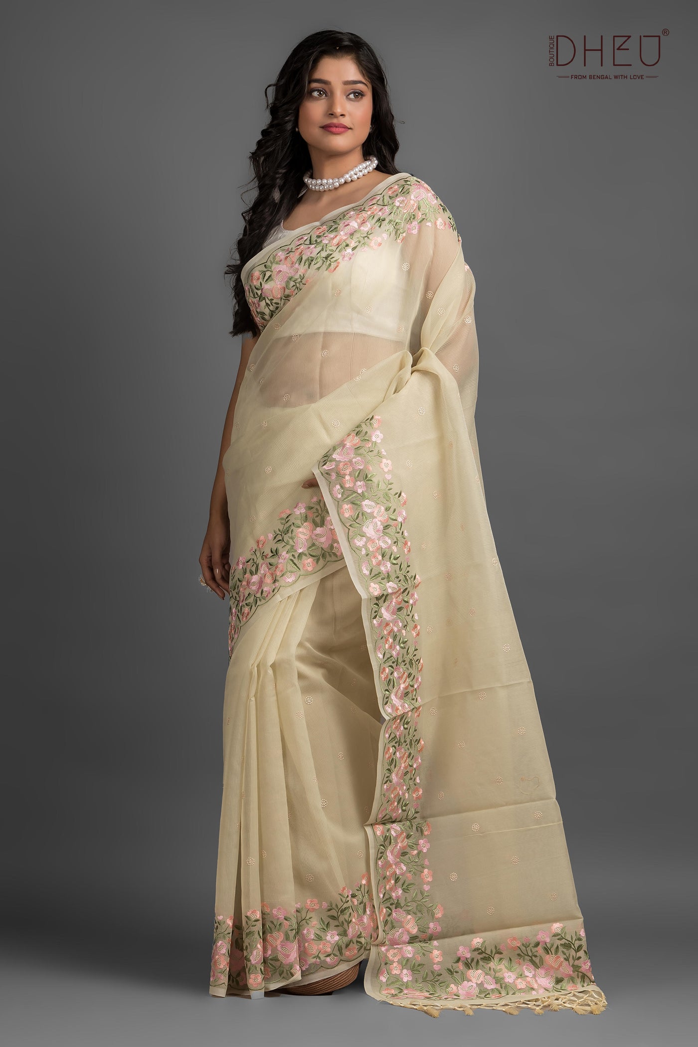 Exclusive Embroidery Kota Silk Saree