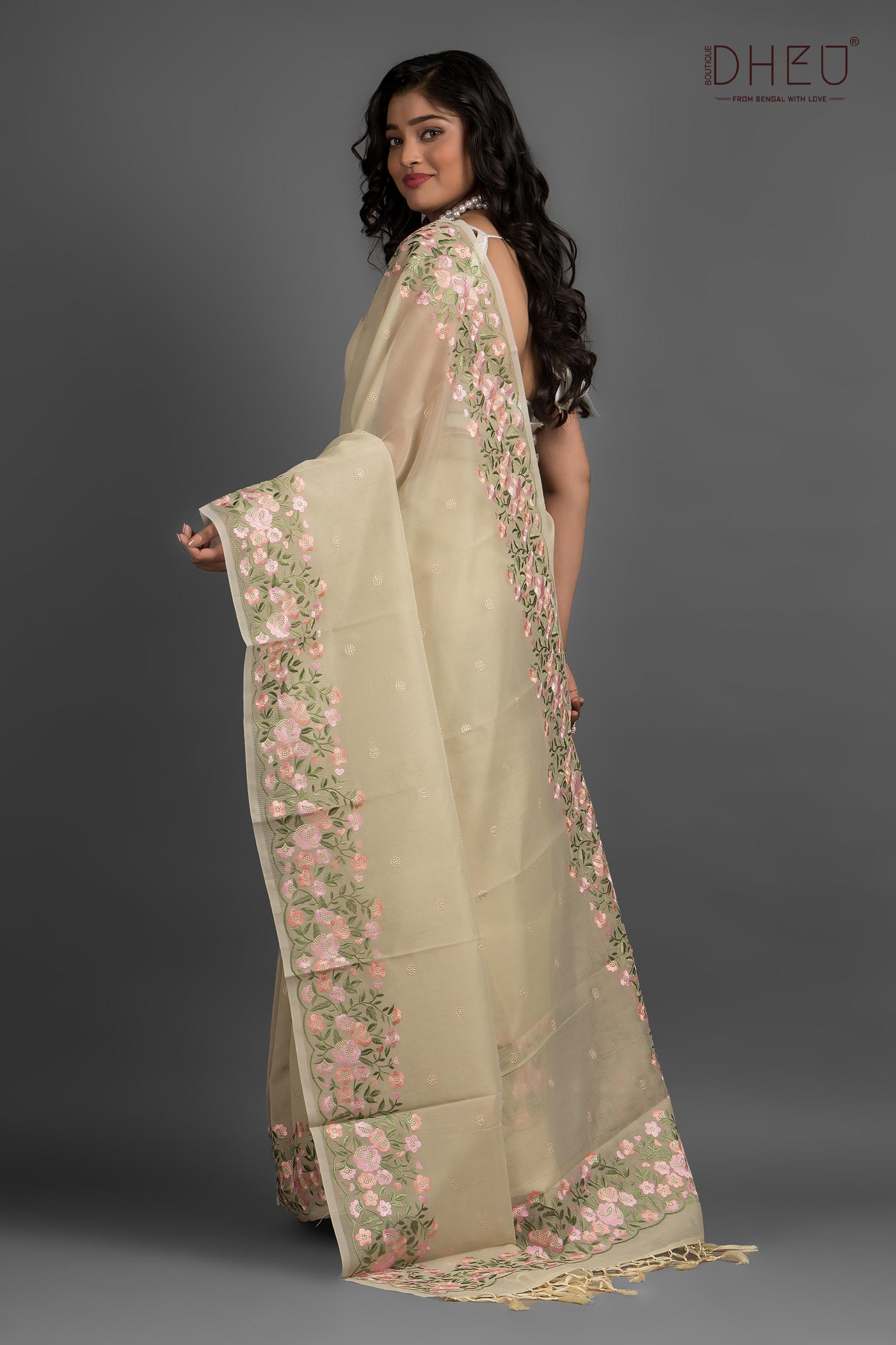 Exclusive Embroidery Kota Silk Saree