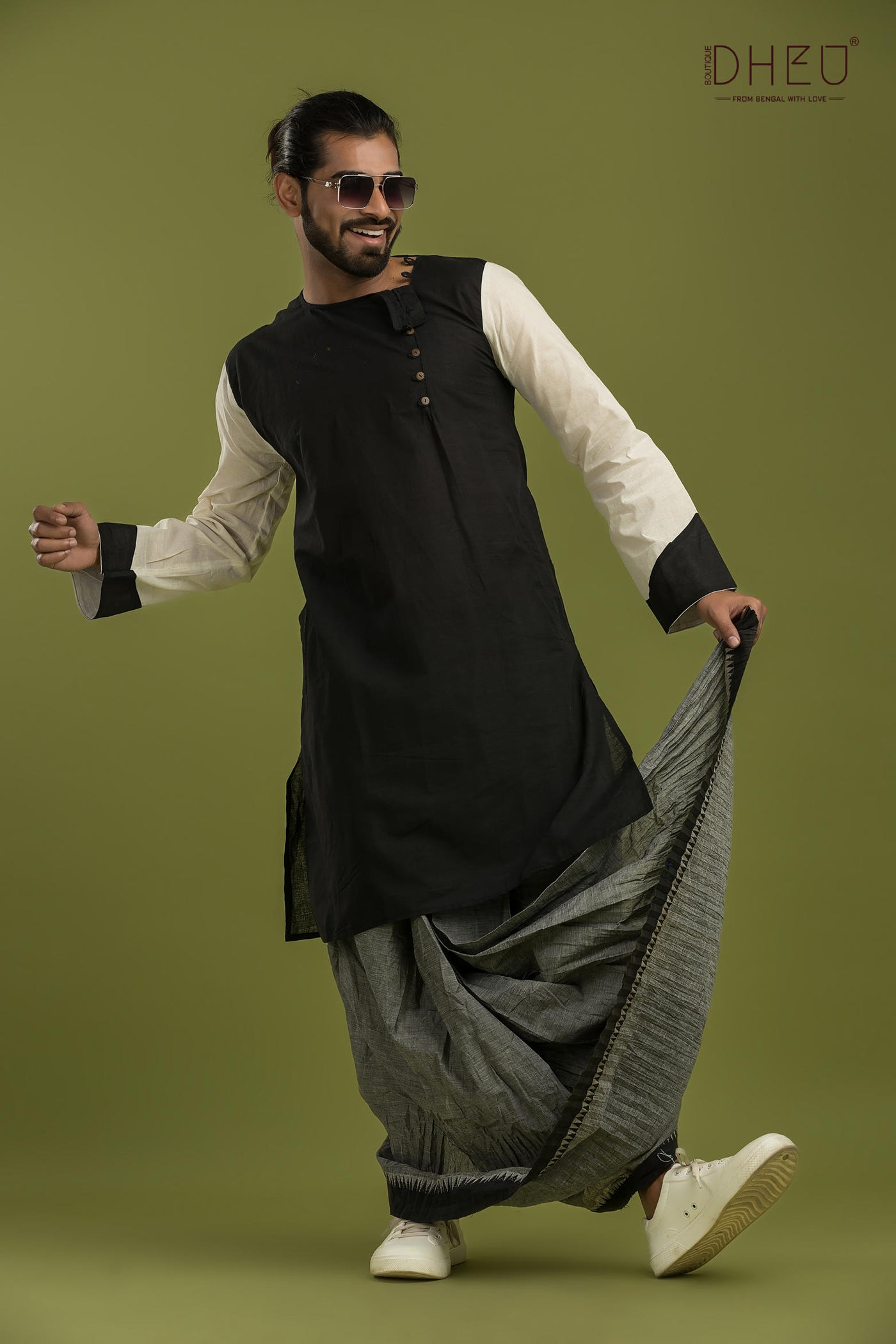 Rowdy Wrestling-Casual Style Kurta-Dhoti Full Set