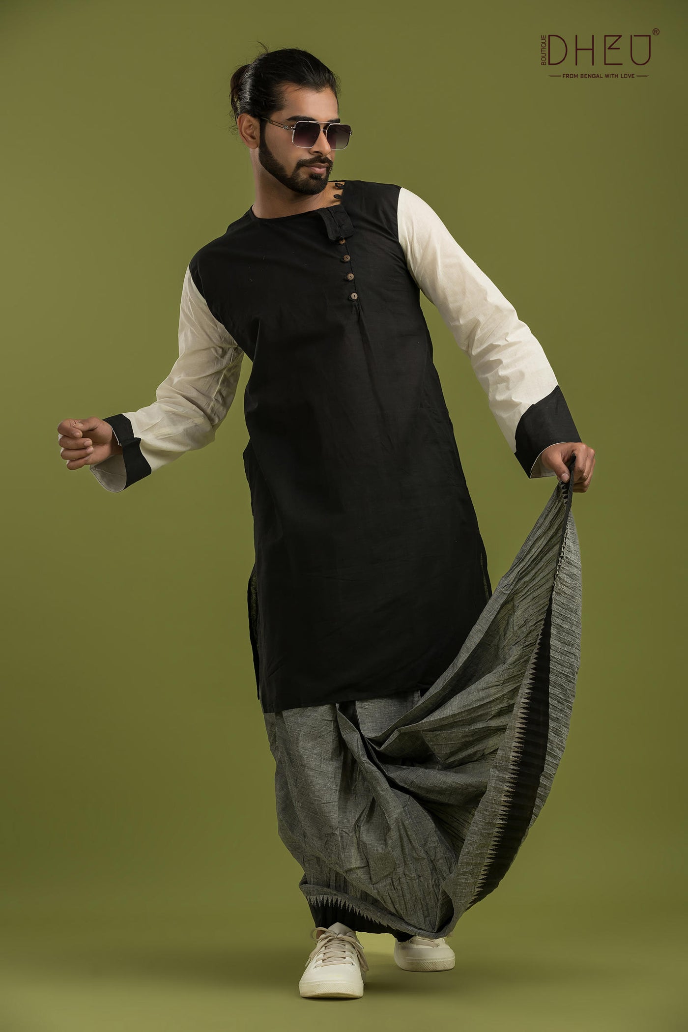 Rowdy Wrestling-Casual Style Kurta-Dhoti Full Set