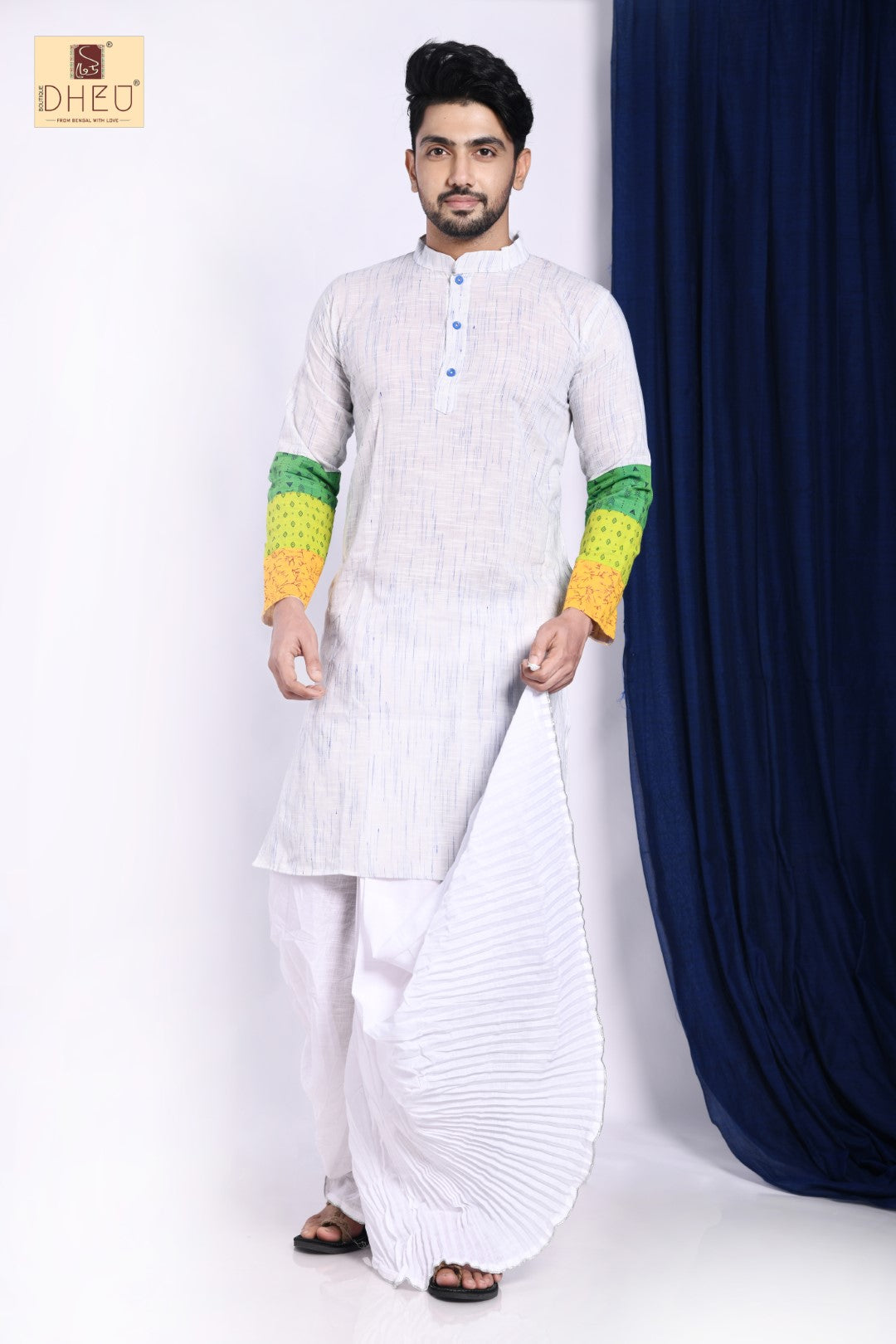 Casual Style Kurta-Dhoti Full Set