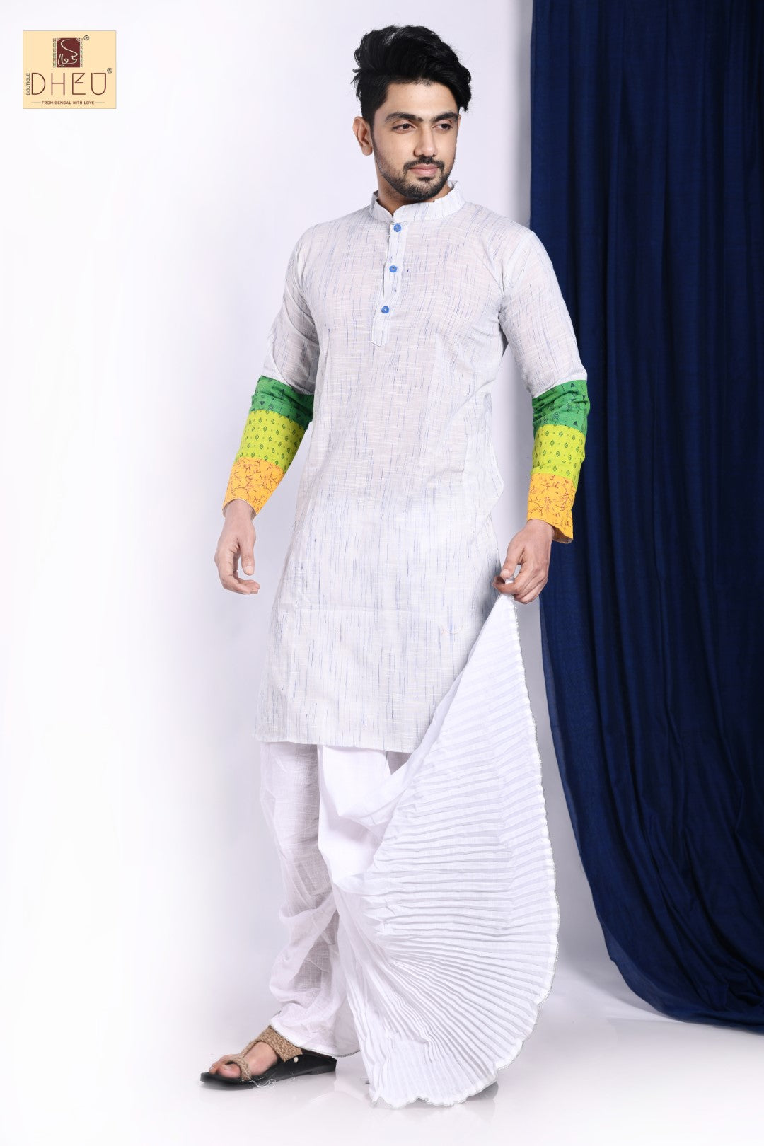 Casual Style Kurta-Dhoti Full Set