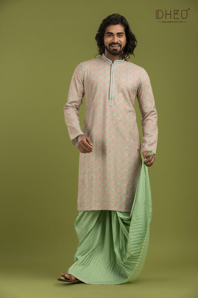 Exclusive Silk Kurta & Dhoti(Optional) Set